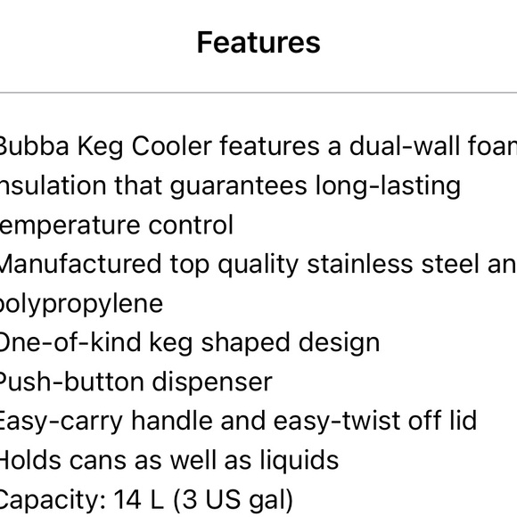 Bubba Red and Silver 384oz, 3gallon, 14L jug Insulated keg cooler - Picture 3 of 5